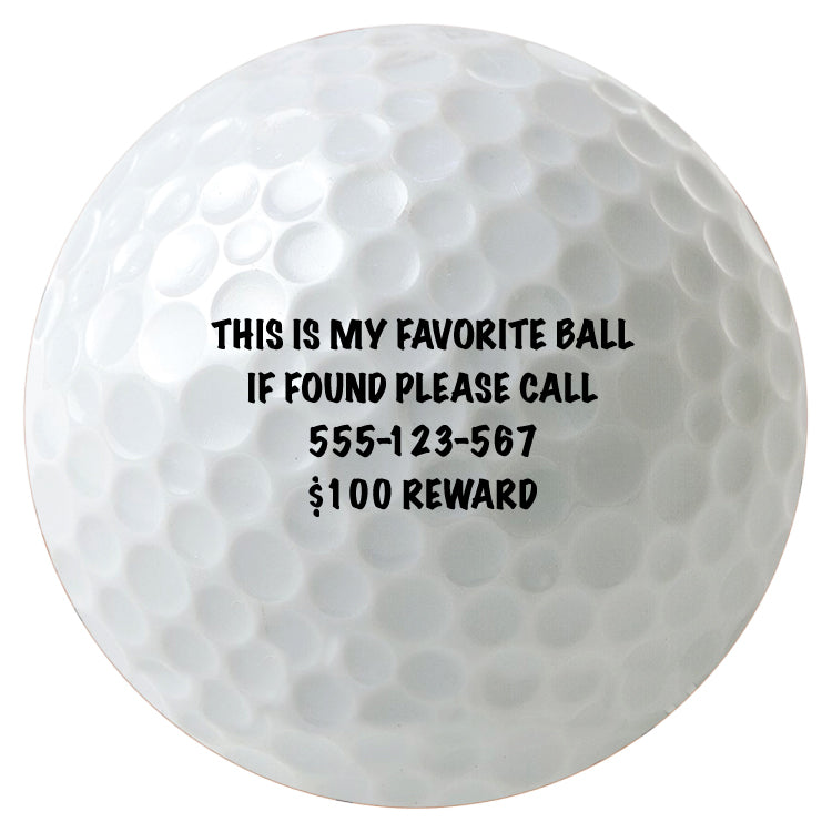 Sleeve of 3 Personalized Golf Balls